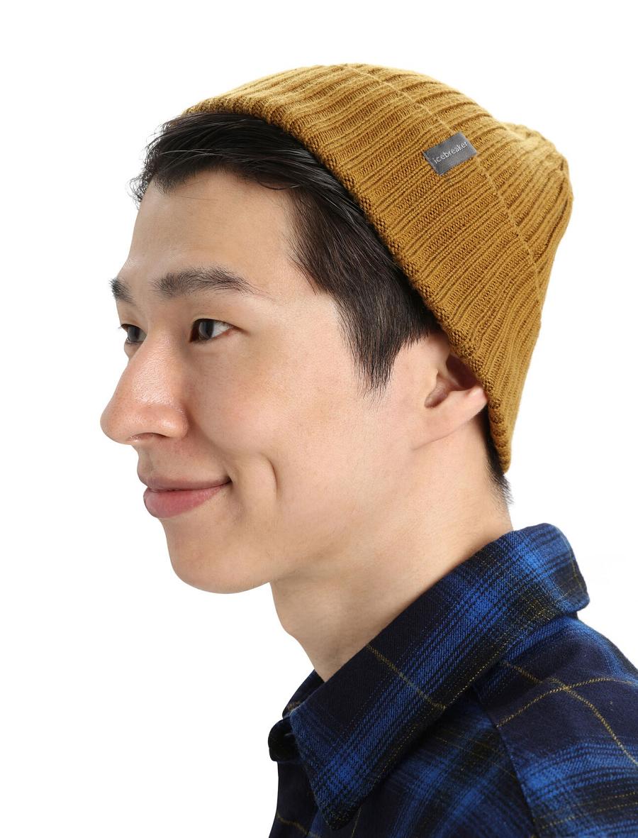 Chapeaux Icebreaker Unisex Merino Rixdorf Cuff Beanie Homme Marron | FR 1106WNBY